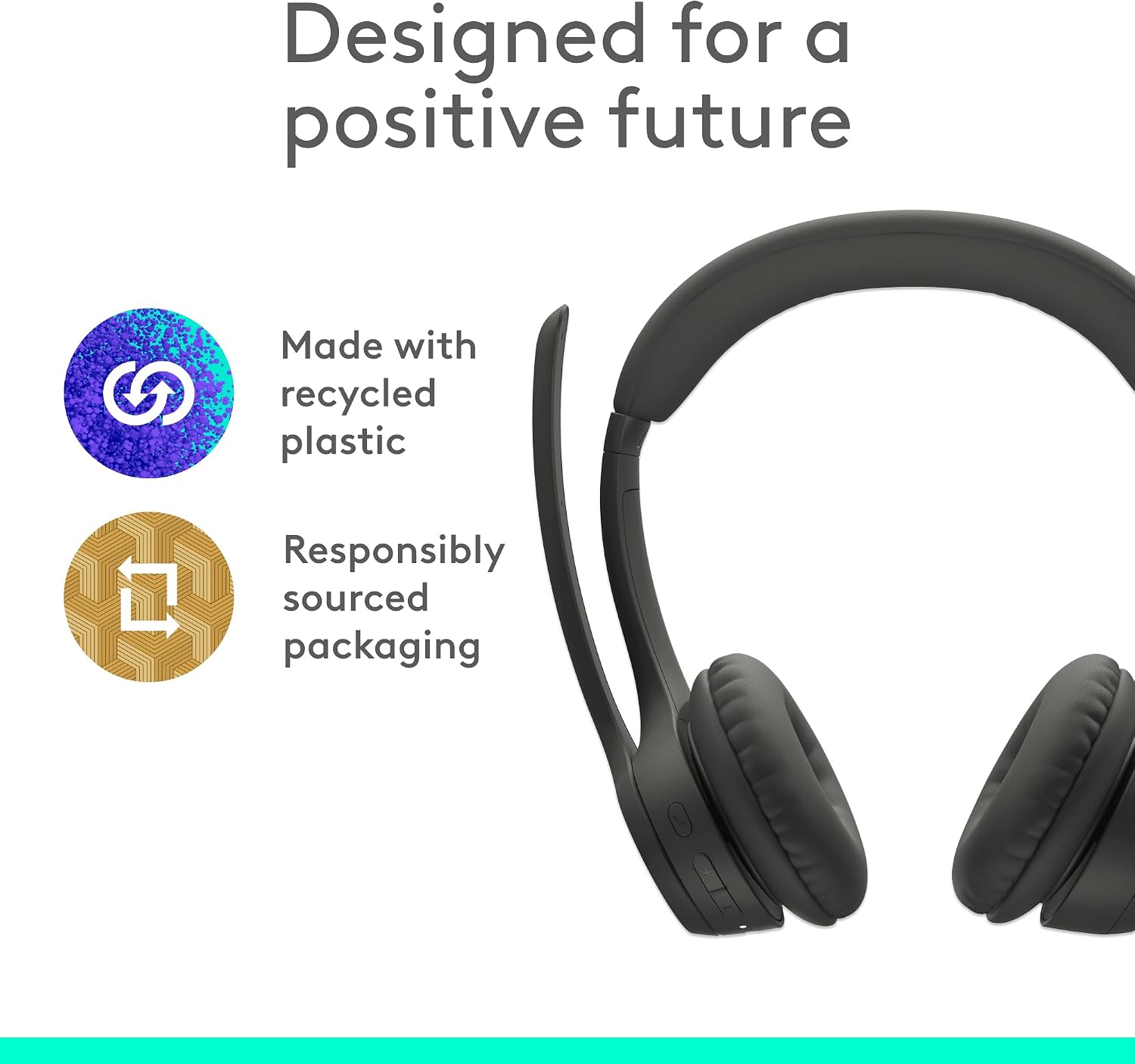 Thumbnail 6 de Logitech Zone 301 981-001468 Wireless Headset, Dual Mics, Graphite