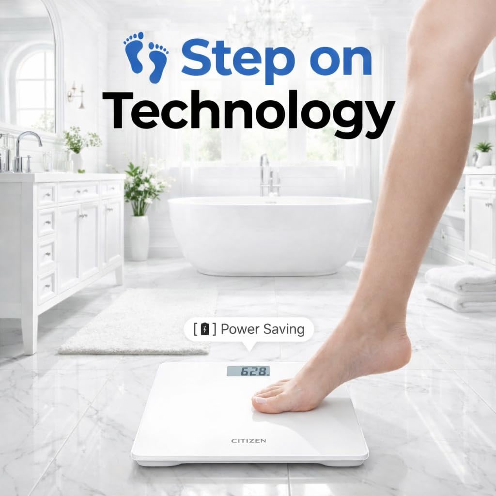 Detalle de Citizen Digital Bathroom Scales — Accurate 0.1 kg Home Weighing with Large Display