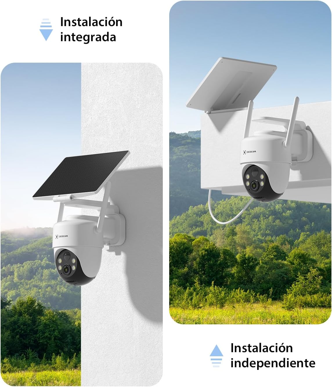 Detalle de COCOCAM 4K 8MP Cámara vigilancia WiFi exterior 10000mAh