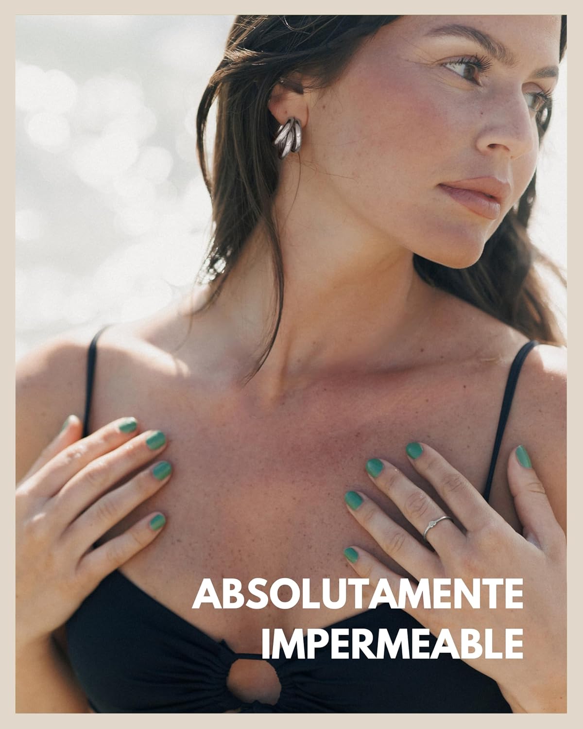 Thumbnail 4 de Aros Triple 20 mm acero inoxidable oro 18K