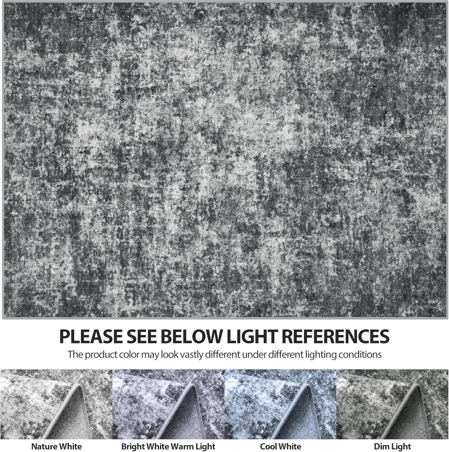 Thumbnail 5 de 8x10 Washable Abstract Area Rug for Living Room and More