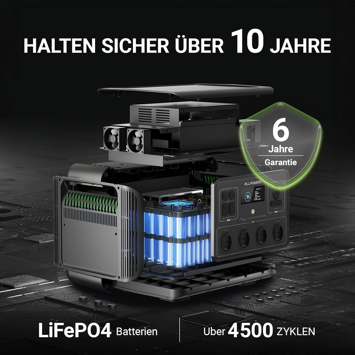 Thumbnail 3 de ALLPOWERS R2500 V2 tragbare Powerstation (LFP) mit 1.920 Wh, 4× AC 2.500 W und MPPT