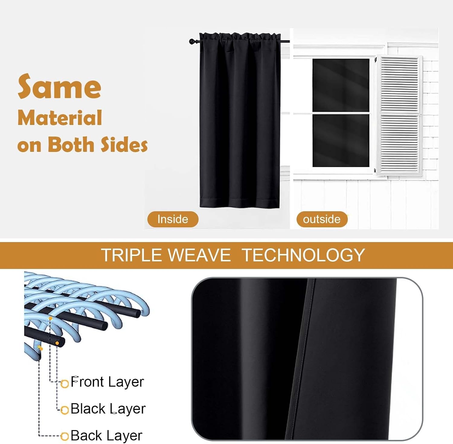Thumbnail 5 de Aiyufeng Halloween Blackout Curtains 84" 2-panel set ๐ช