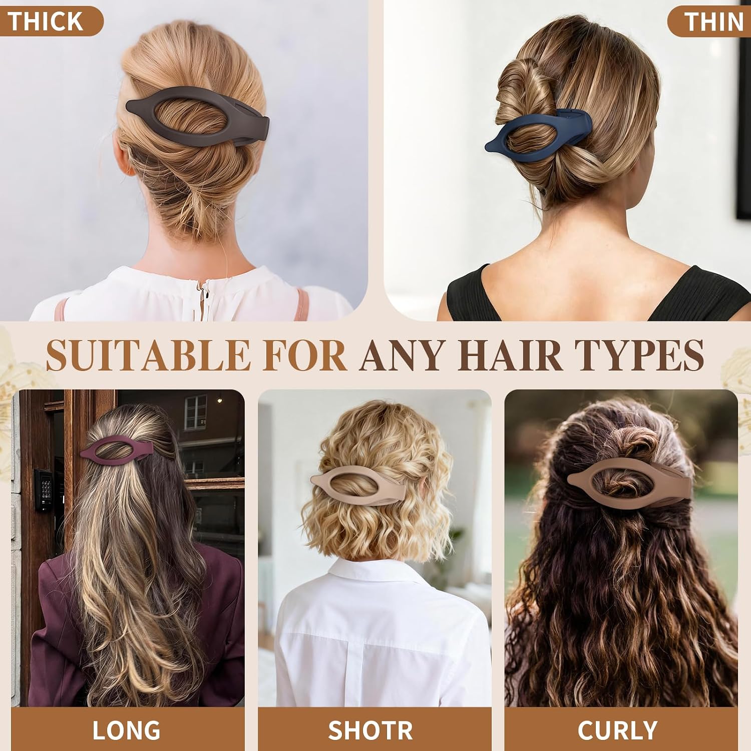 Thumbnail 6 de Sisiaipu Flat Hair Clips, 10-Piece Set