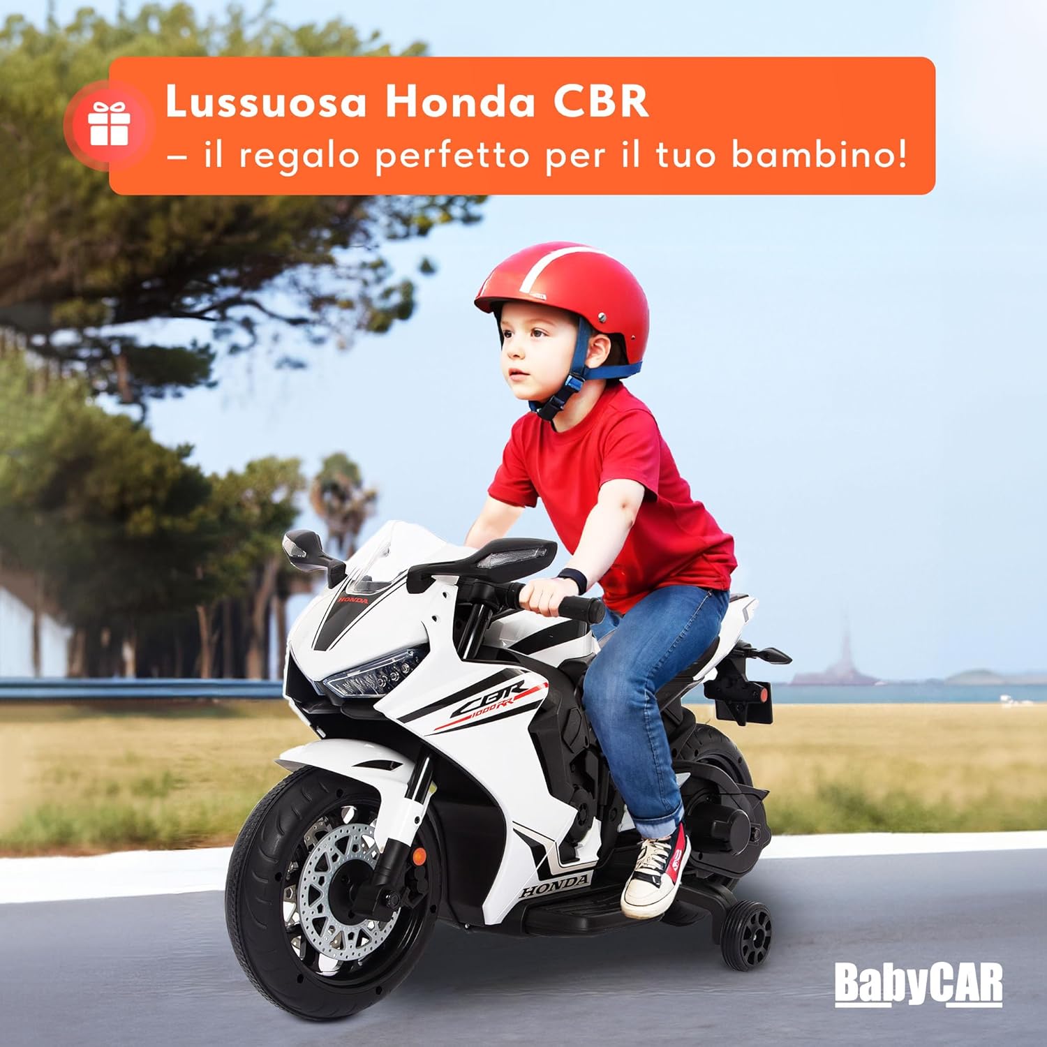 Detalle 1 de BabyCar Moto Elettrica Honda CBR 12V 30W