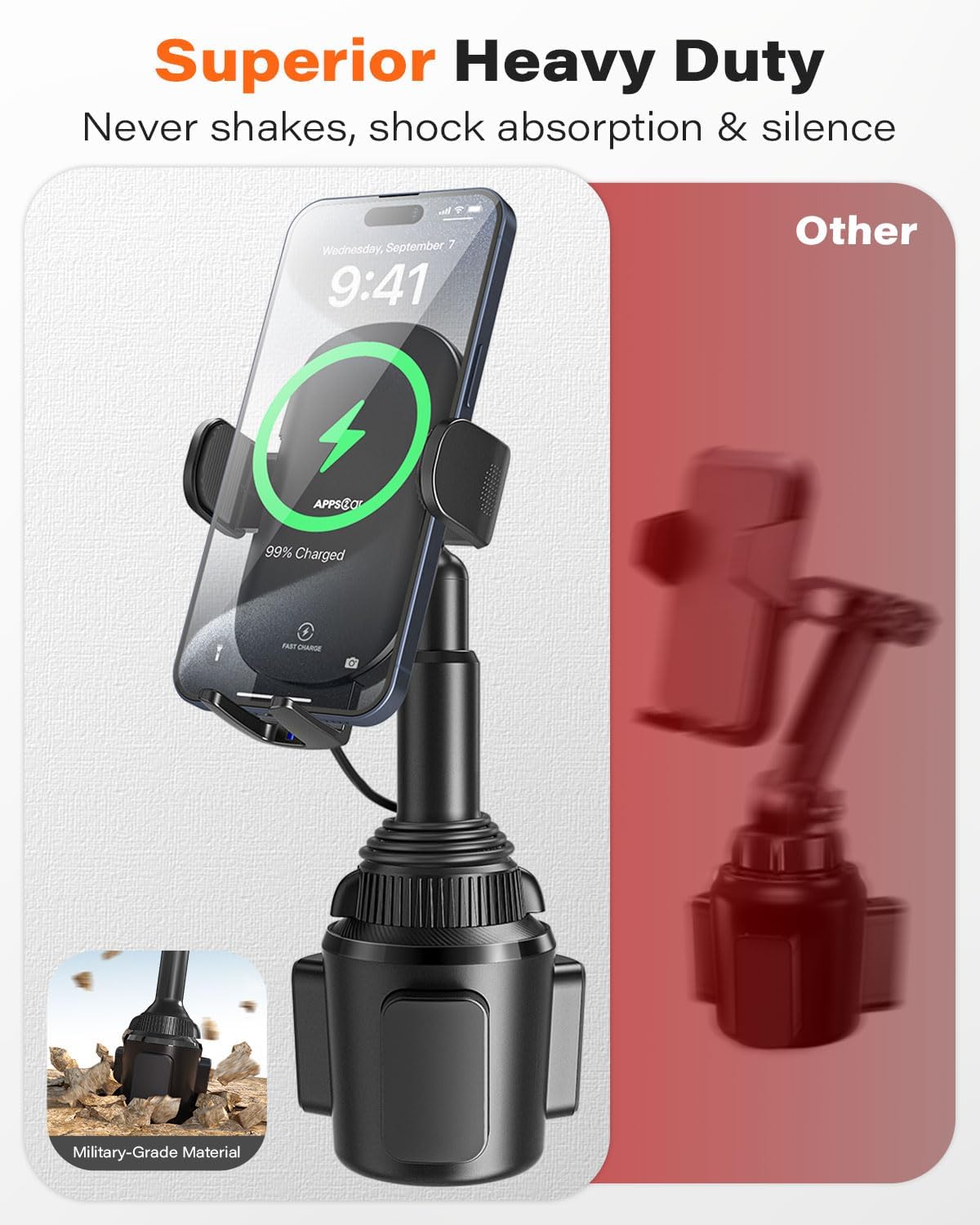 Detalle 2 de APPS2Car Handyhalterung Qi Laden 15 W