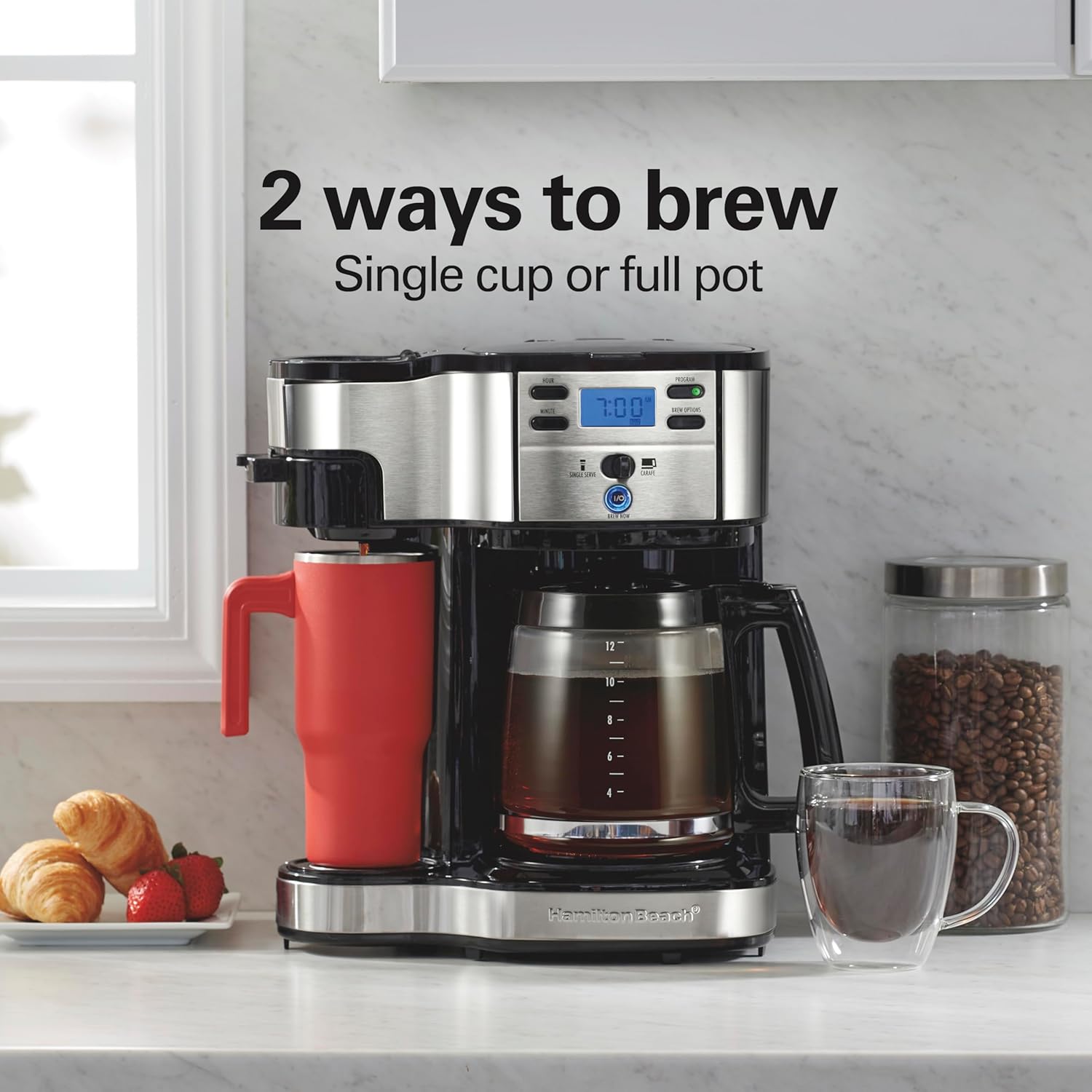 Detalle 2 de Hamilton Beach 2-Way Programmable Coffee Maker 12-Cup Glass Carafe