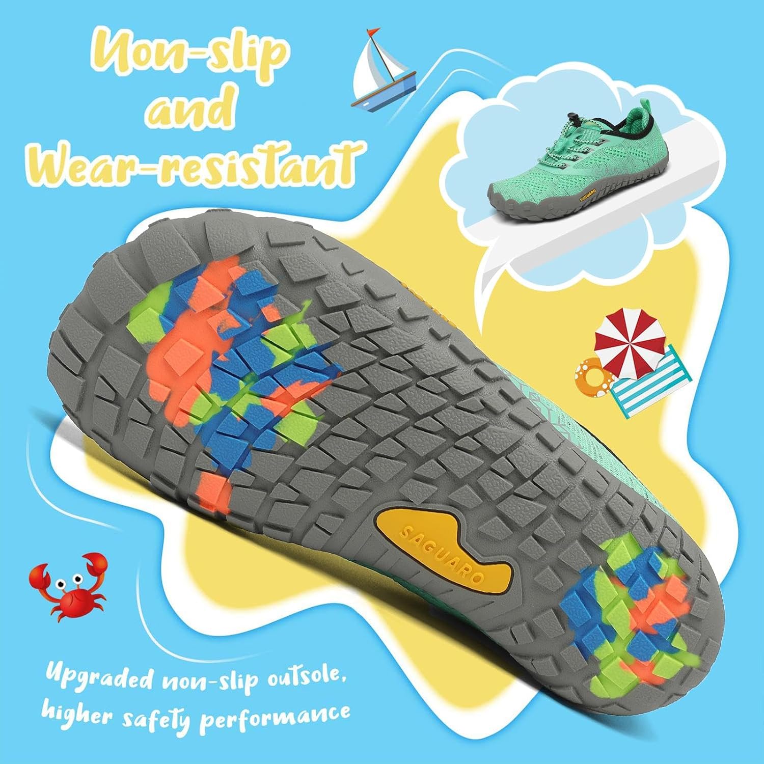 Thumbnail 4 de Saguaro Trailschuhe für Kinder – atmungsaktive, rutschfeste Barfuß-Sportschuhe für Mädchen und Jungen
