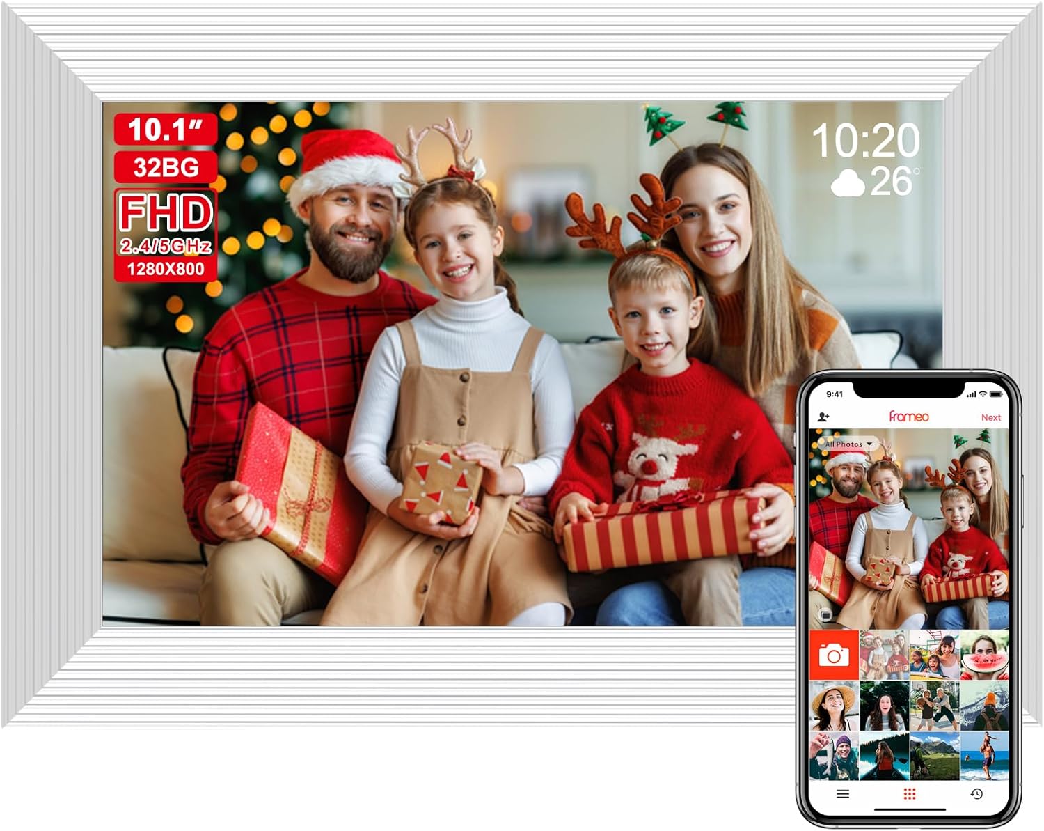 Frameo 10.1 Inch Smart WiFi Digital Photo Frame