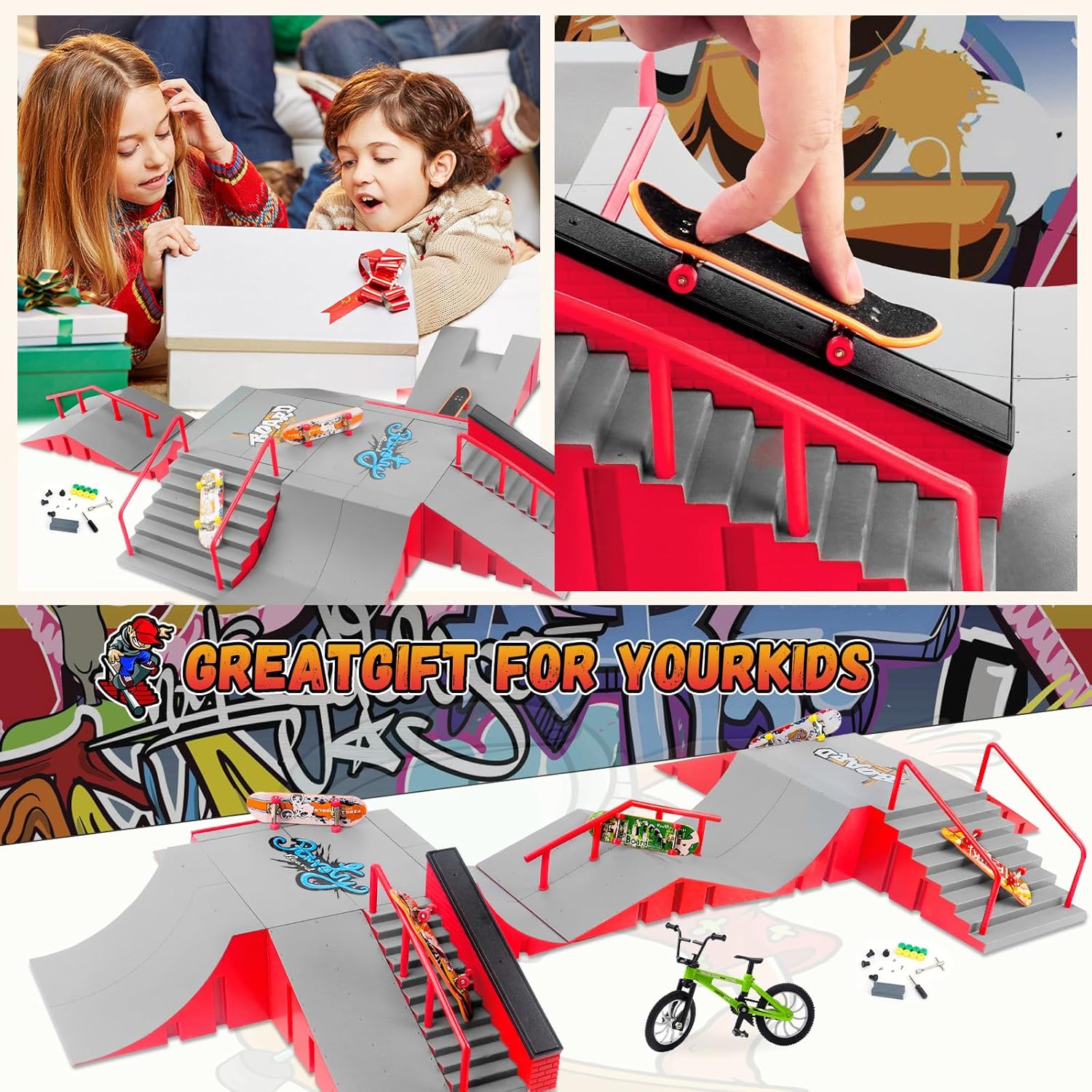 Thumbnail 5 de CS COSDDI 14-in-1 Finger Skateboard Park Kit with 8 Mini Finger Skateboards