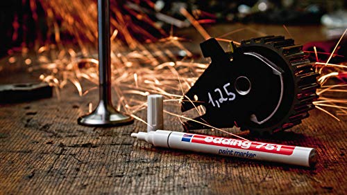 Thumbnail 6 de edding 751 - 10 marcadores opacos blancos para múltiples superficies ✨