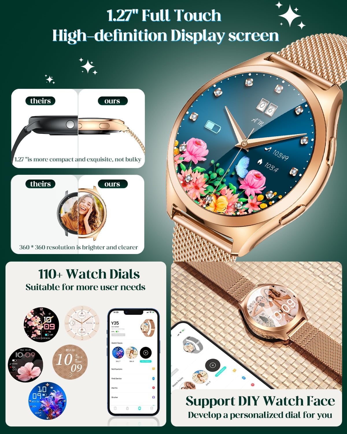 Detalle 2 de Smart Watch Women Smartwatch Sport 1.27