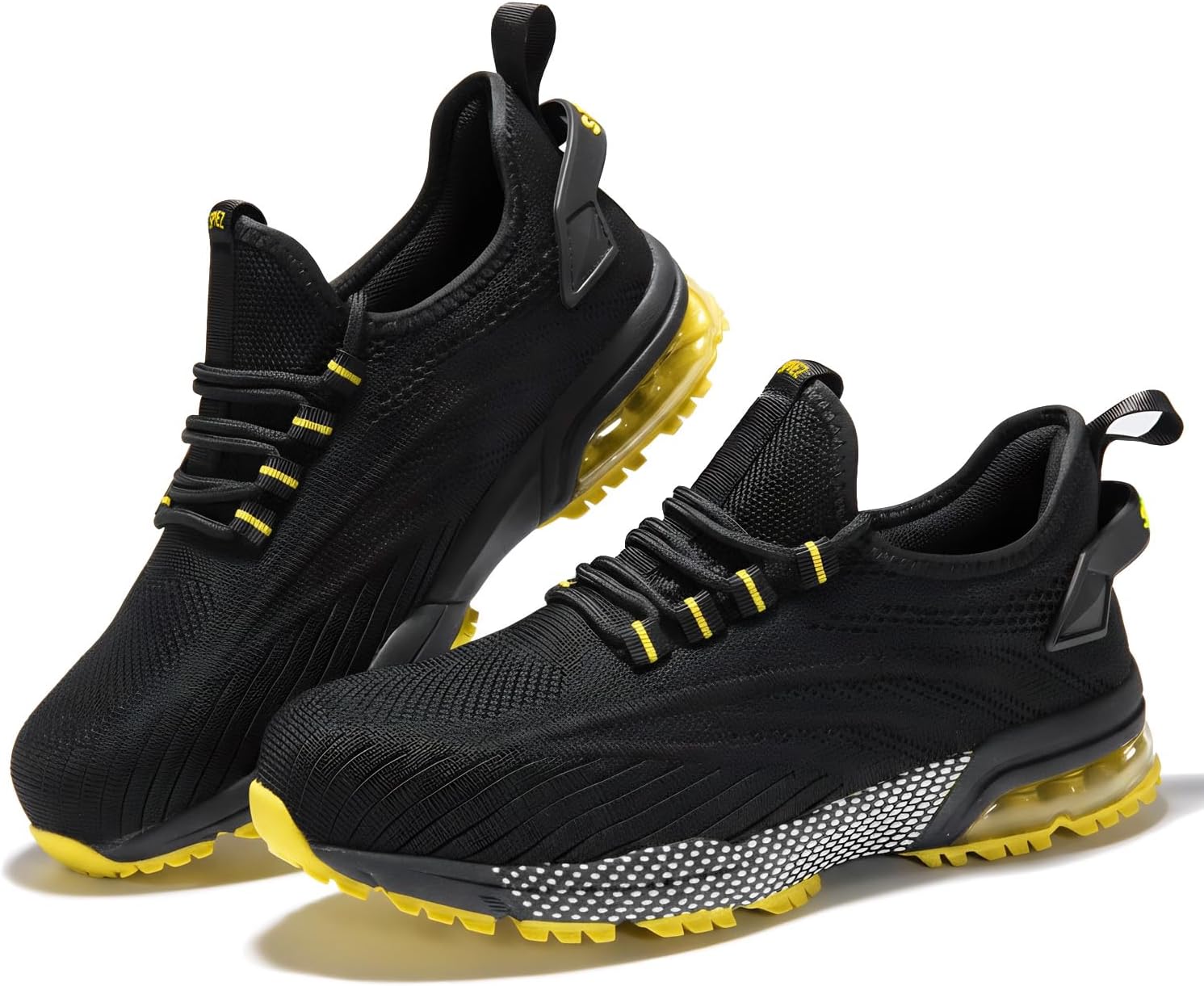 SPIEZ Scarpe antinfortunistiche unisex con punta composita e ammortizzatore ad aria – Nero Blu/Nero Verde EU36-46