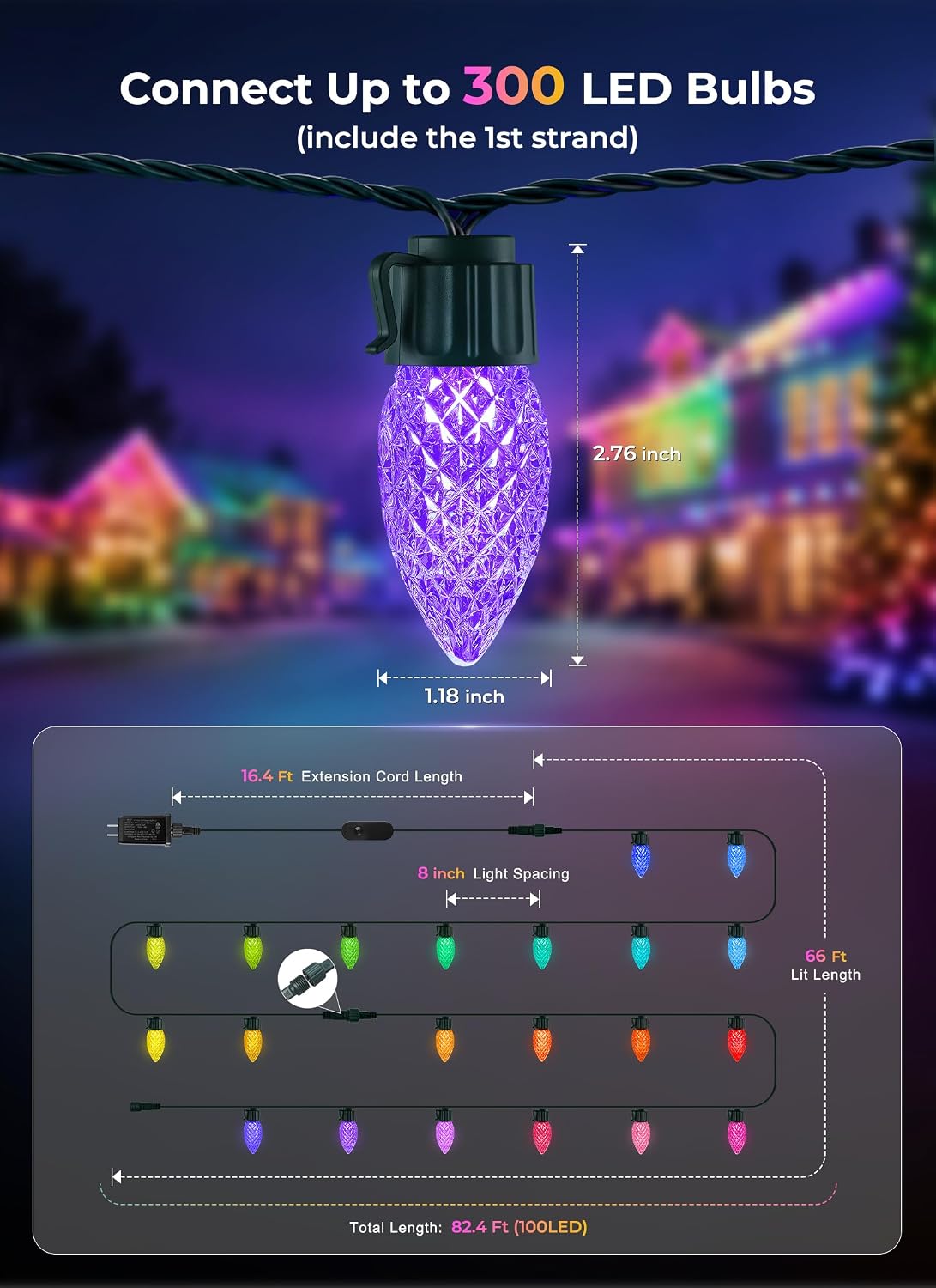 Thumbnail 6 de Outdoor Christmas Lights, 100 LEDs