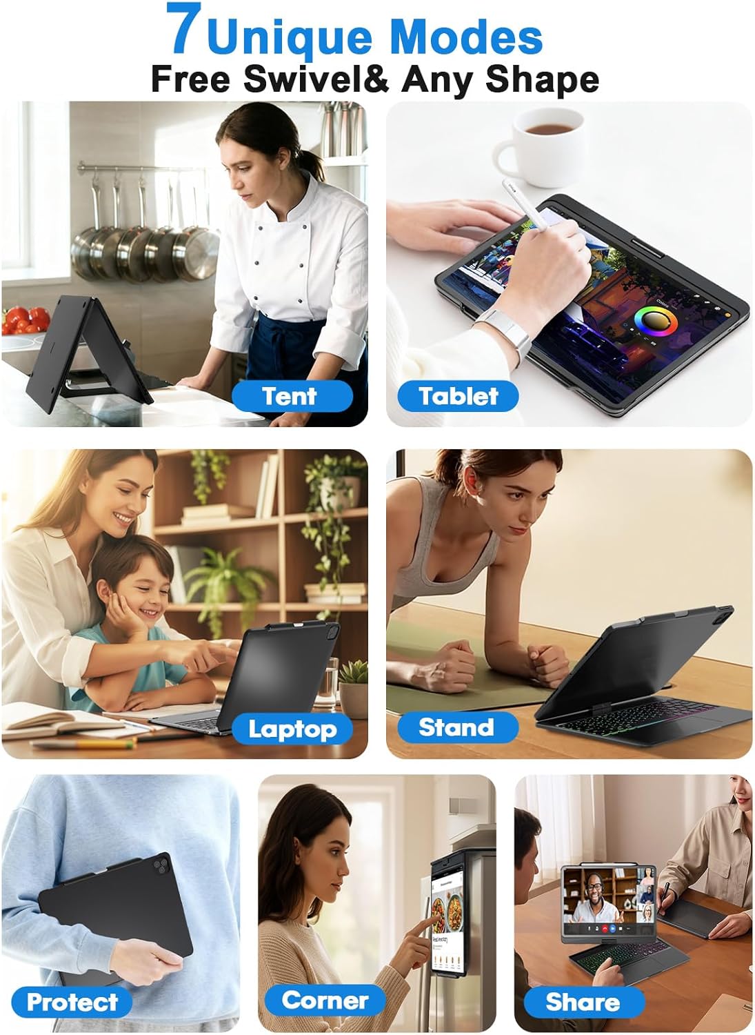 Thumbnail 4 de BABG Keyboard Case for iPad Pro 13 M5 360° rotatable