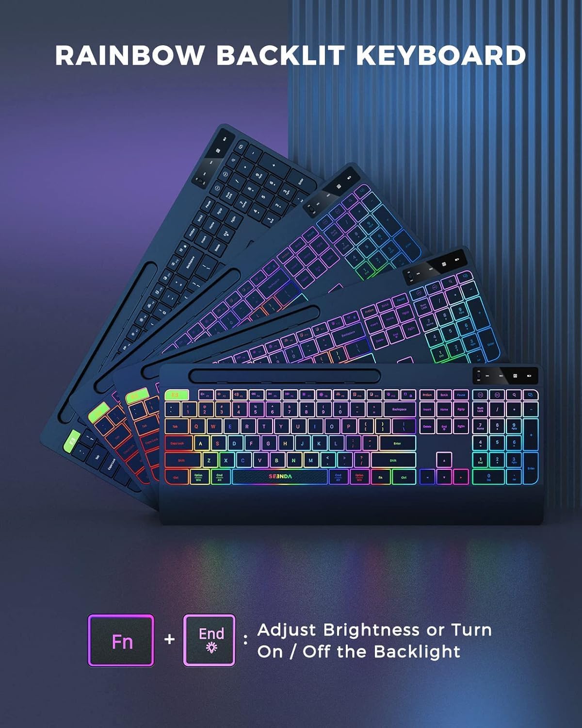 Detalle 2 de seenda JPX006 Wireless Keyboard and Mouse Combo