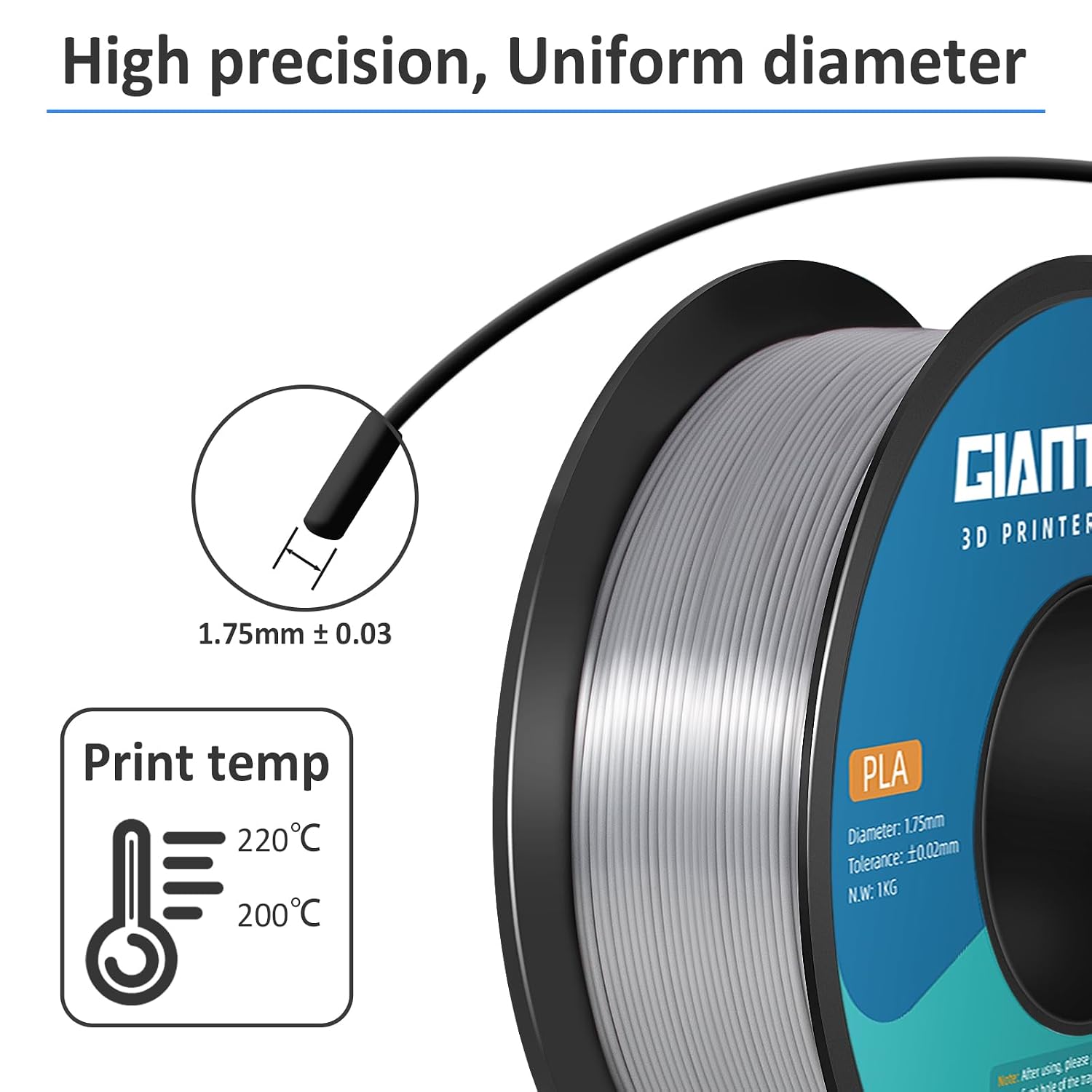 Thumbnail 2 de GIANTARM Silk PLA Filament 1.75mm
