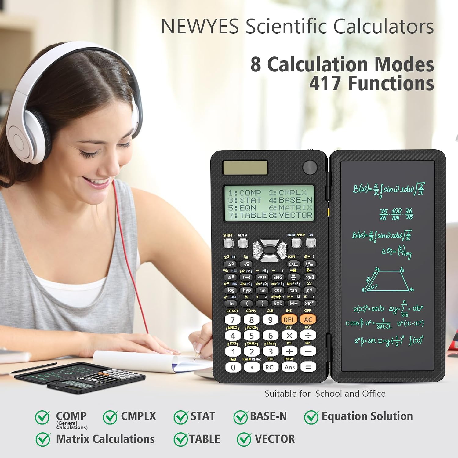 Detalle 2 de NEWYES 991ES MAX calcolatrice 417 funzioni 🧮