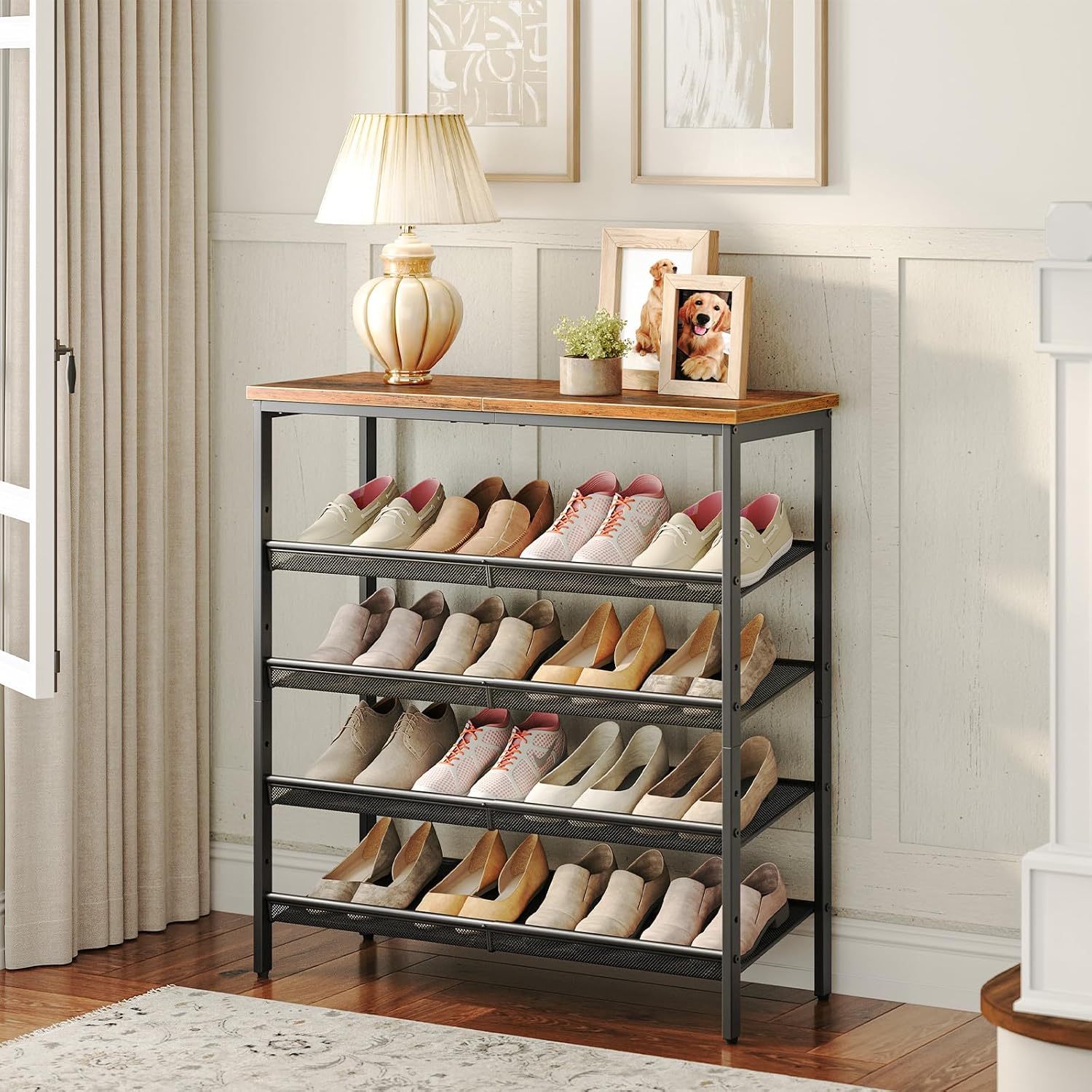 Detalle 2 de HOOBRO Schuhregal 5-stöckig EBF12XJ01