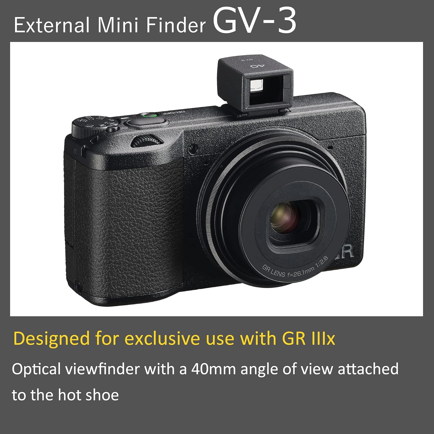 Thumbnail 2 de Ricoh GV-3 Externer Mini-Sucher für Blitzschuh – kompatibel mit Ricoh GR IIIx