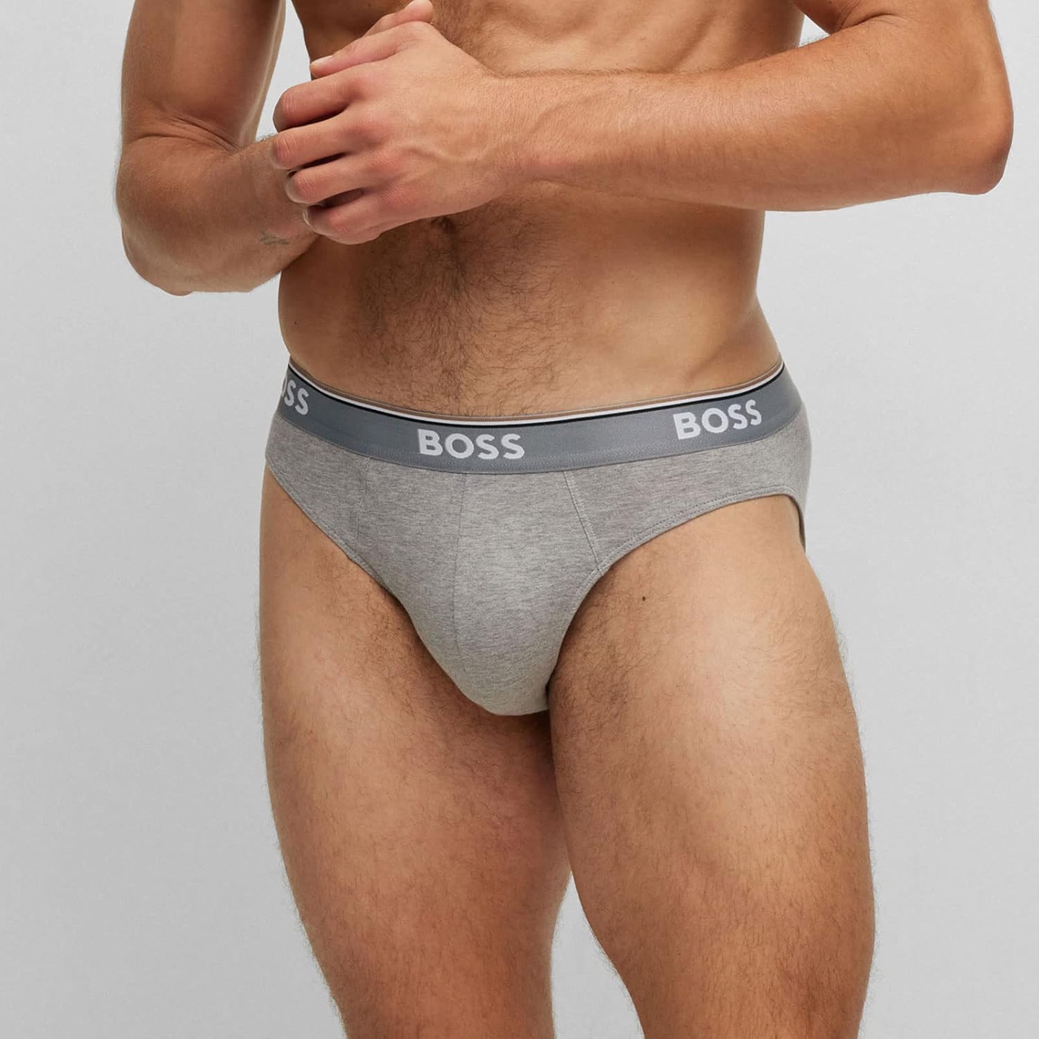 Detalle 2 de Hugo Boss Herren-Slips aus Baumwolle (3er-Pack) – Modell 50475273