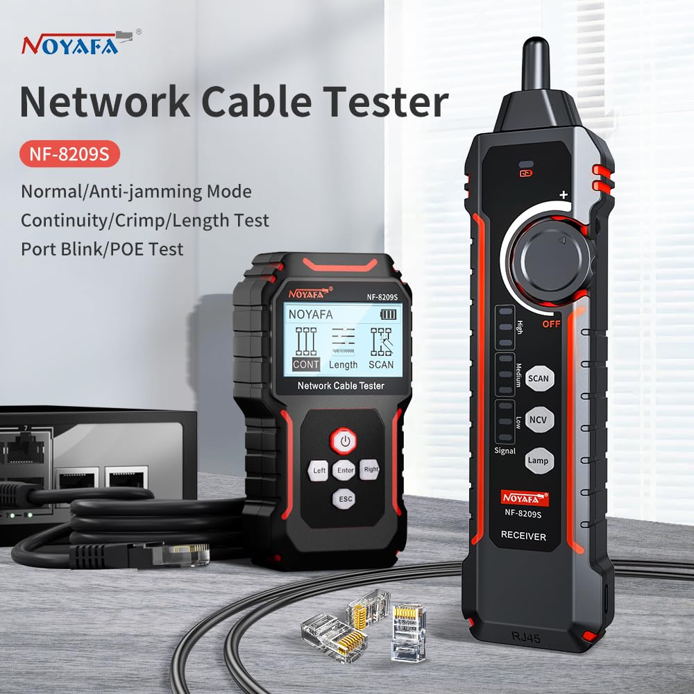 Detalle 2 de NOYAFA NF-8209S tester cavi rete 500 m 📡