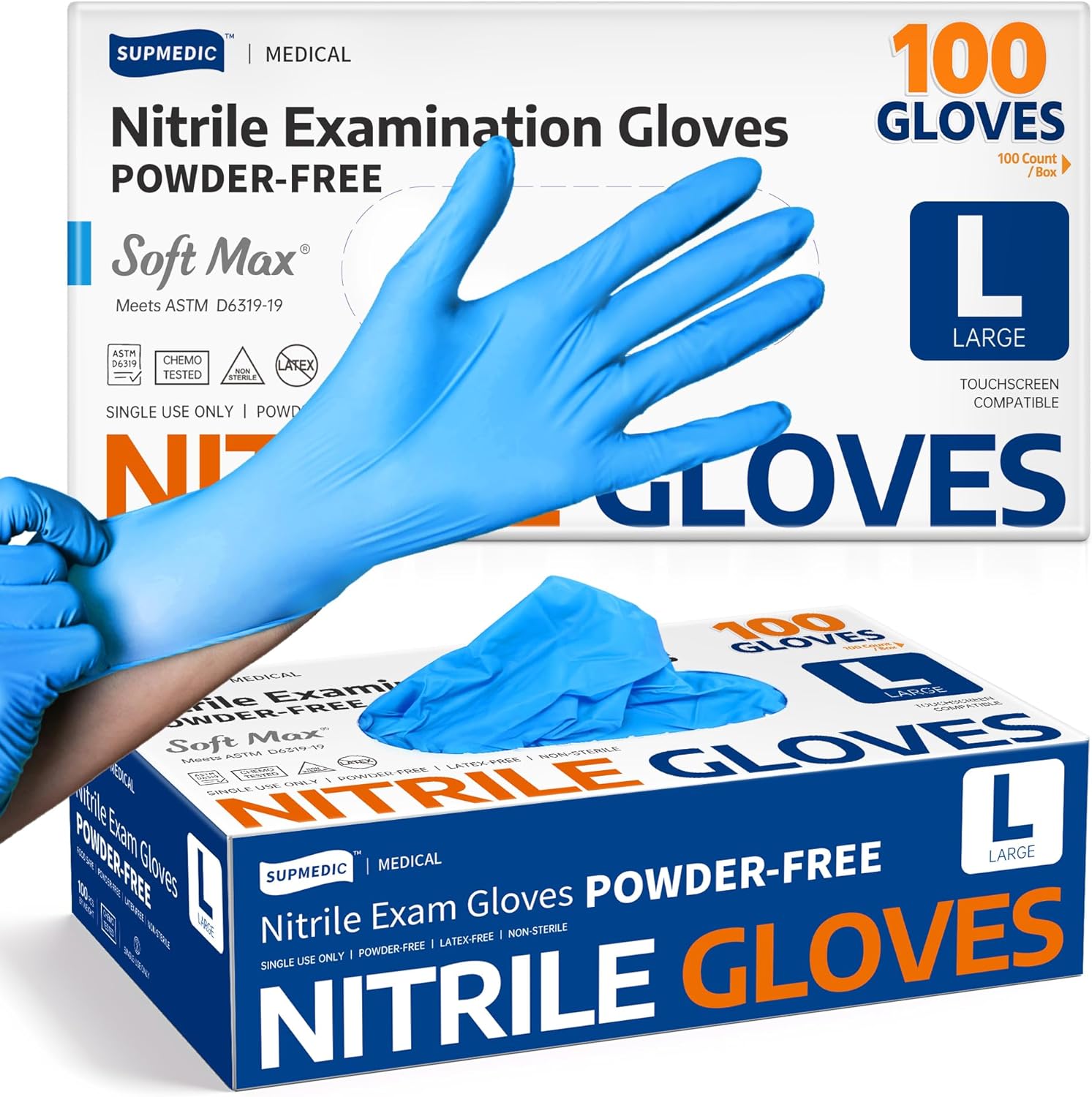 Detalle de Supmedic Soft Max Nitrile Gloves 100ct