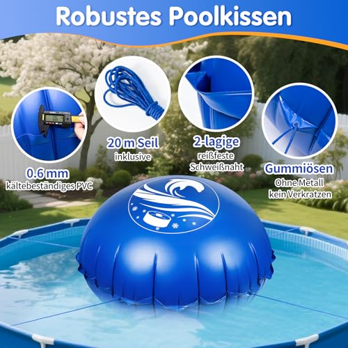 Thumbnail 1 de Totiro Poolkissen Winter rund Ø 4 m – Schutzkissen für Aufstellpools