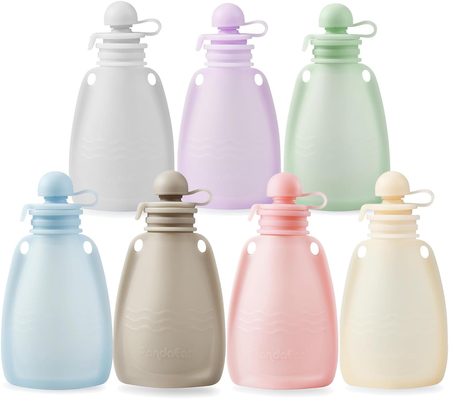 Thumbnail 6 de PandaEar Baby Food Pouches: 7 herbruikbare siliconen knijpzakjes
