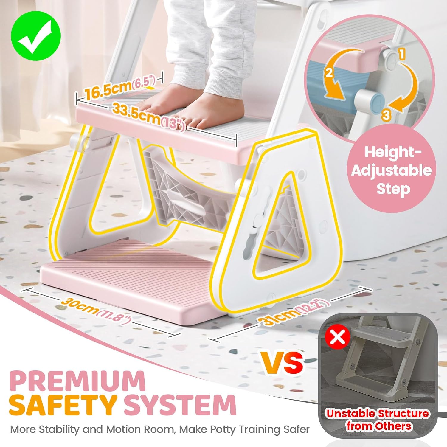 Detalle 2 de Orzbow Potty Training Seat Bear Pink
