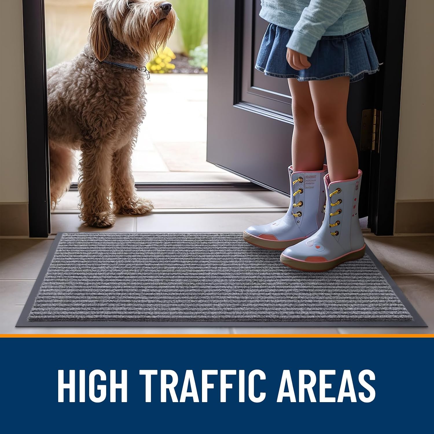 Thumbnail 6 de OLANLY Front Door Mat 71x23 Grey