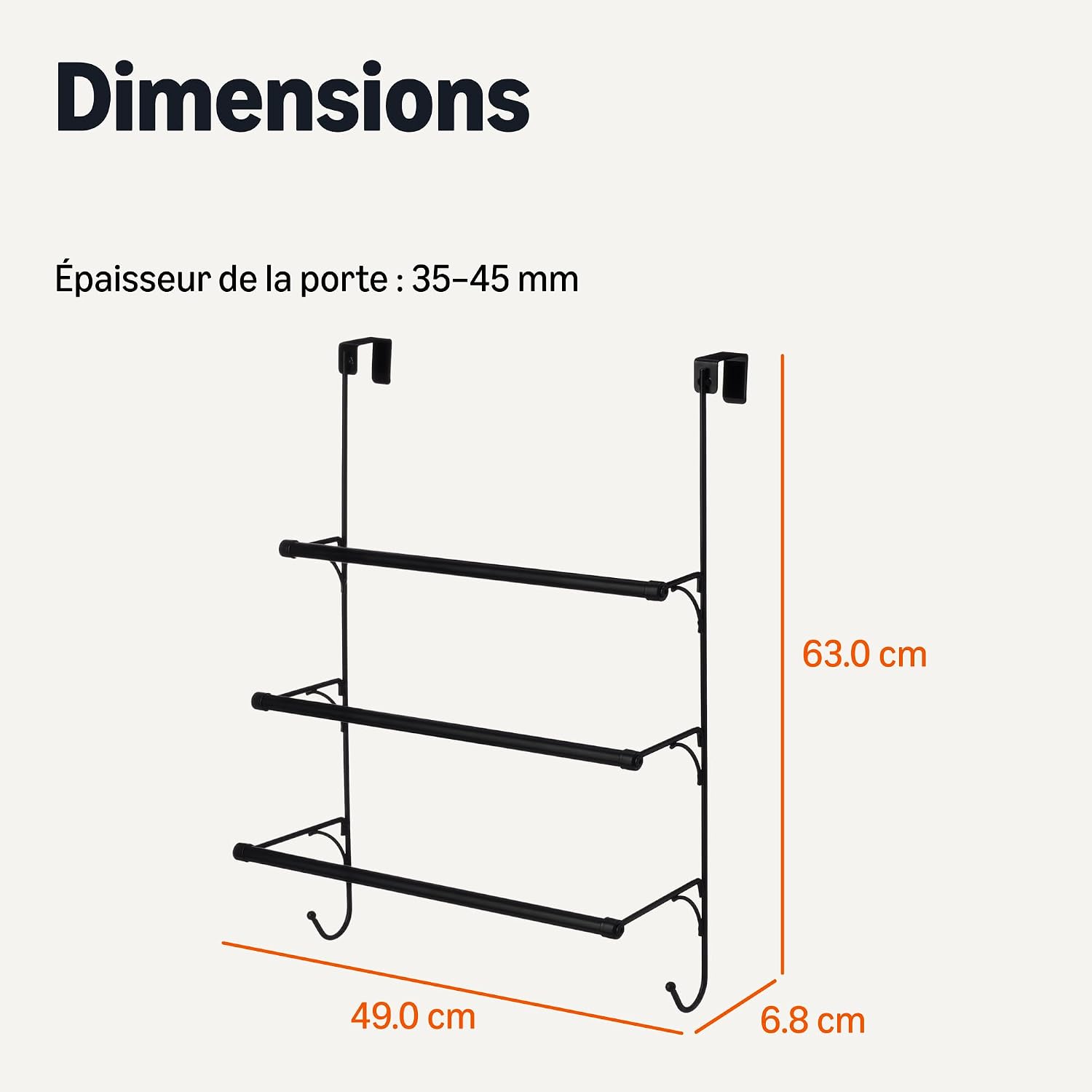 Thumbnail 5 de Amazon Basics Porte-serviettes 49 x 17 x 63 cm