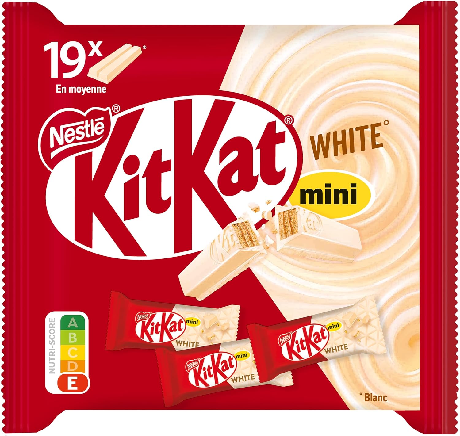 Thumbnail 4 de KitKat Mini barres avec enrobage blanc – Lot de 2 (252,7 g) : une pause croquante pour les petits breaks