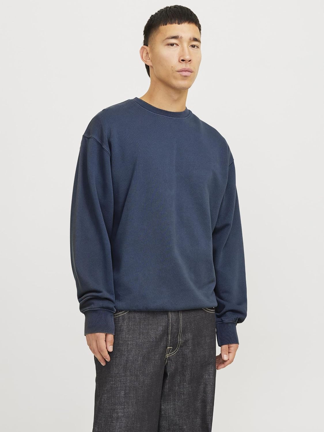 Detalle 2 de JACK & JONES Jjebasic felpa basic da uomo con scollo a giro