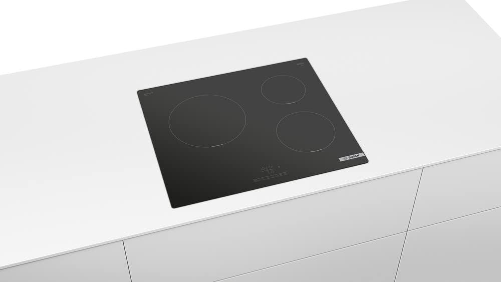 Detalle de Bosch PUC611BB5E Série 4 – Plaque à induction 3 feux 60 cm noire (4600 W)