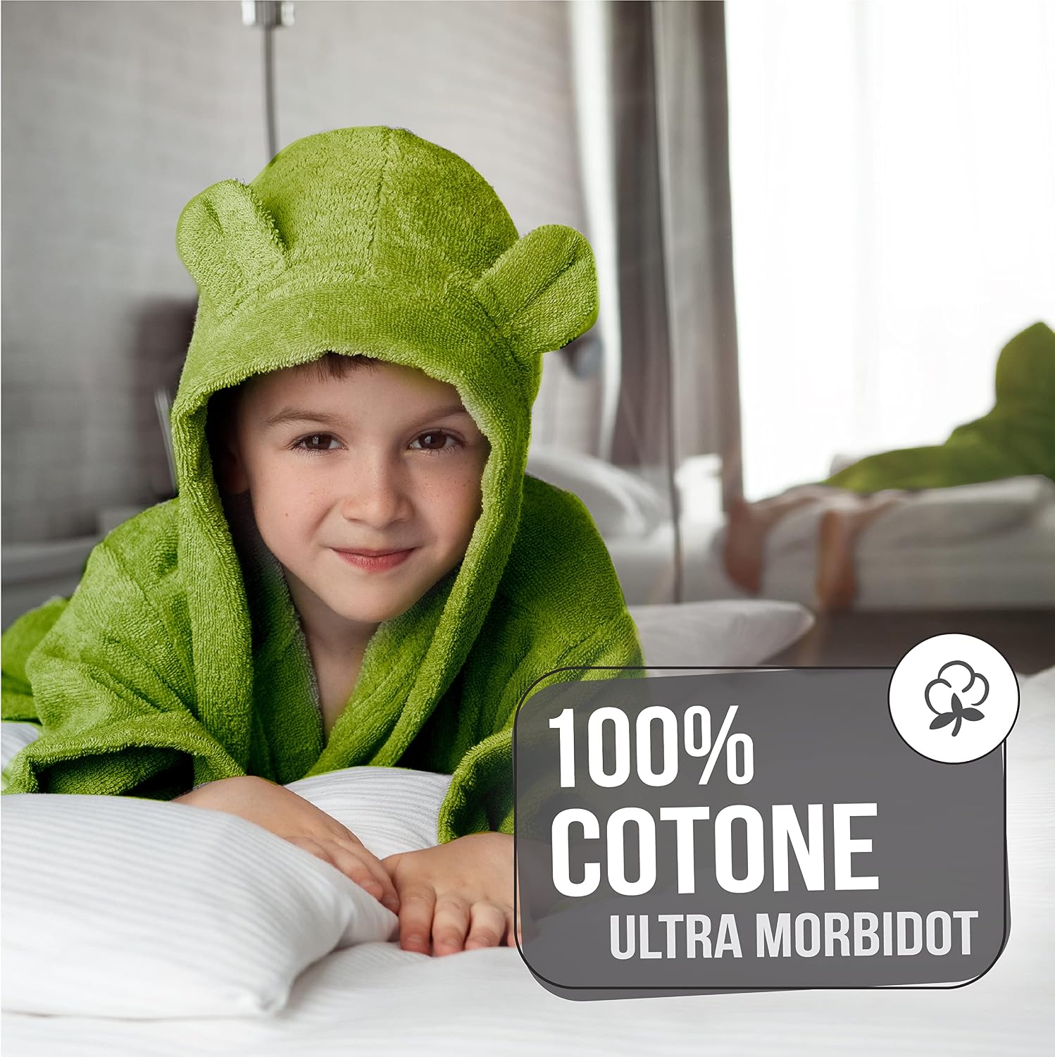 Thumbnail 3 de Accappatoio bambina Twinzen cotone 350 gsm