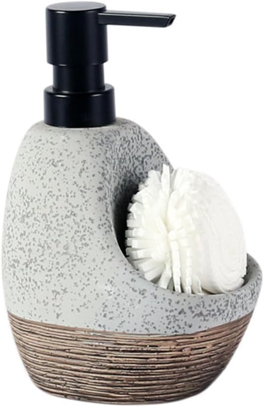 Detalle 2 de Hosoncovy 450ML keramischer Flüssigseifenspender mit Pumpkopf – Weiß
