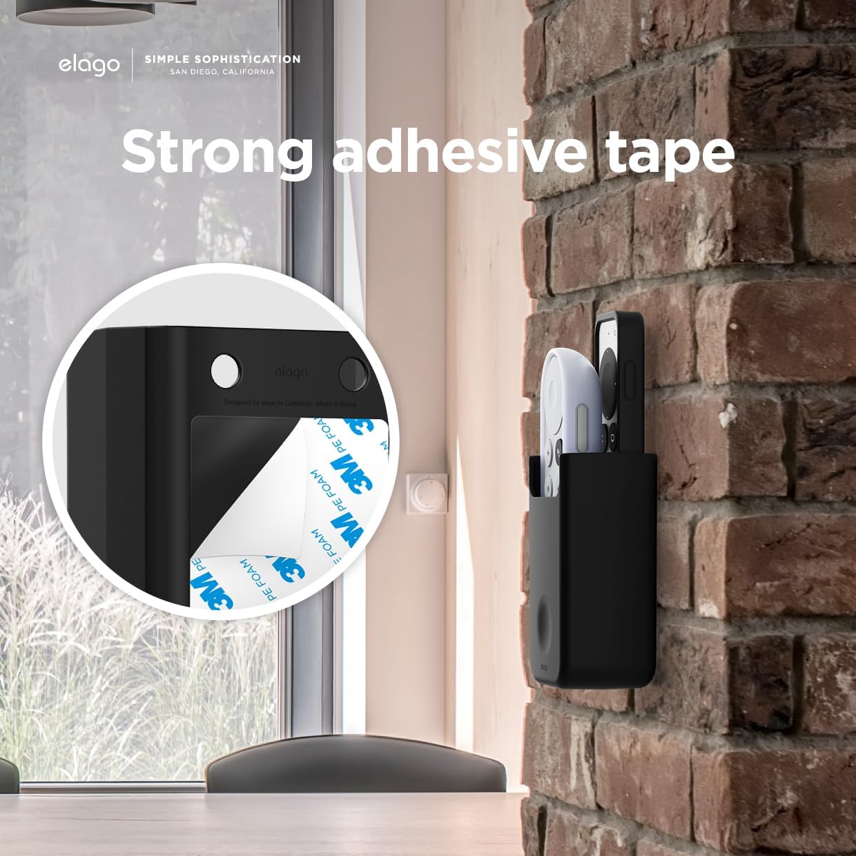 Thumbnail 4 de elago Support de télécommande universel pour Apple TV et autres télécommandes (design détaillé, moyen, noir)