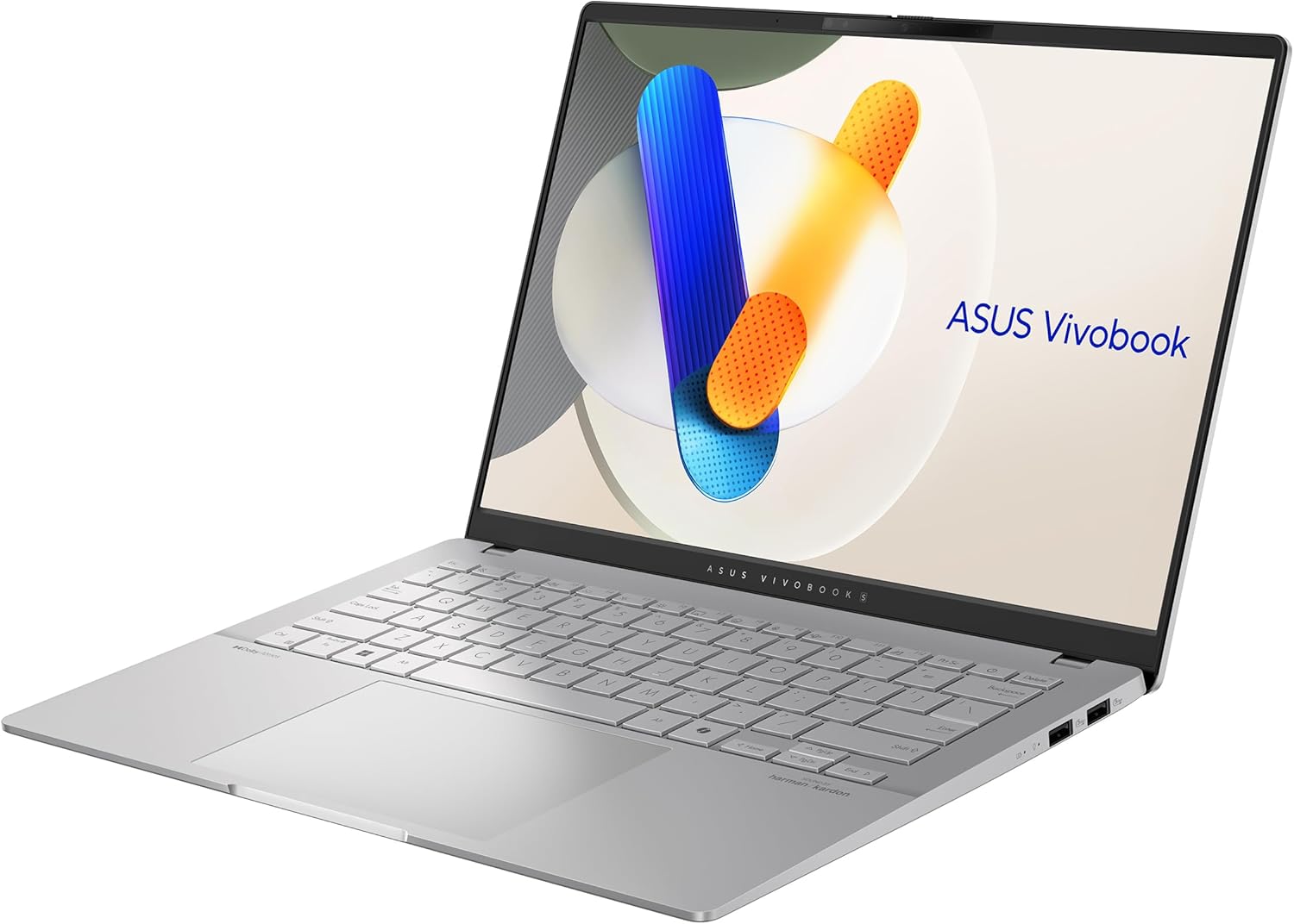 Detalle de ASUS Vivobook S 14 M5406KA#B0DPG333XZ: notebook in alluminio con display OLED da 14" e IA Copilot+