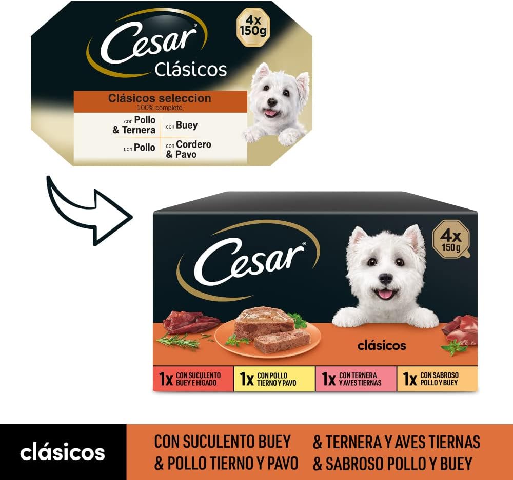 Thumbnail 6 de Cesar Nassfutter für Hunde Multipack „Klassiker“ in Pastete (6 x 150 g)