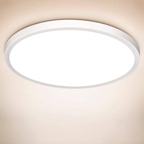Detalle de Deckenlampe LED Deckenleuchte Flach Rund Ø223 mm – Ultra Dünn, 18 W, 4000 K, 1600 Lumen, IP44