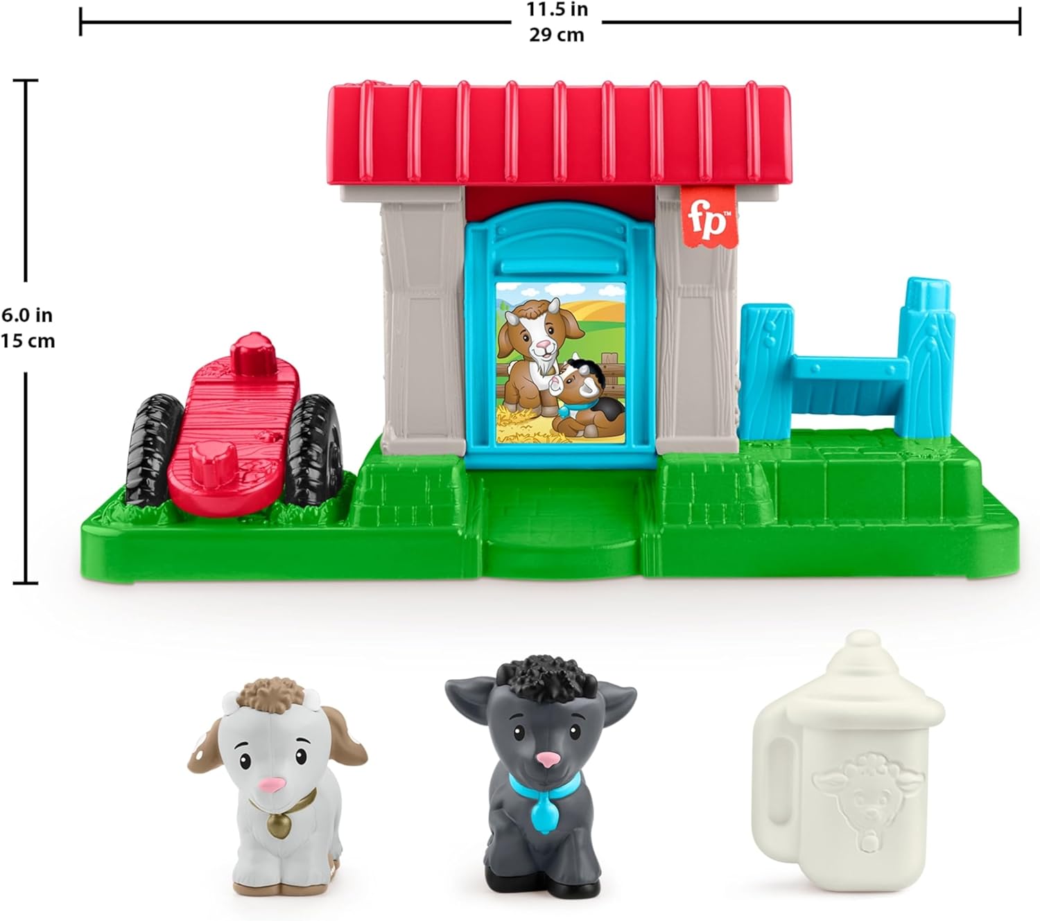 Thumbnail 5 de Fisher Price Coffret pour tout-petits La Chèvrerie des Little People (HWR85) avec 2 figurines et accessoire
