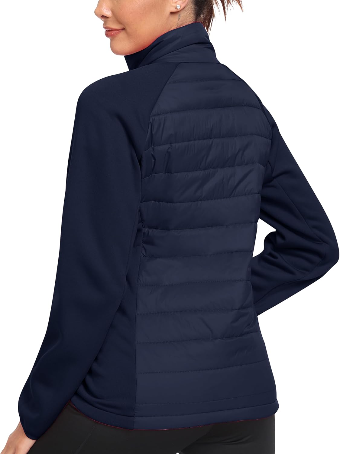 Detalle de MoFiz Women's Insulated Hybrid Hiking Jacket, Full-Zip and Fleece-Lined