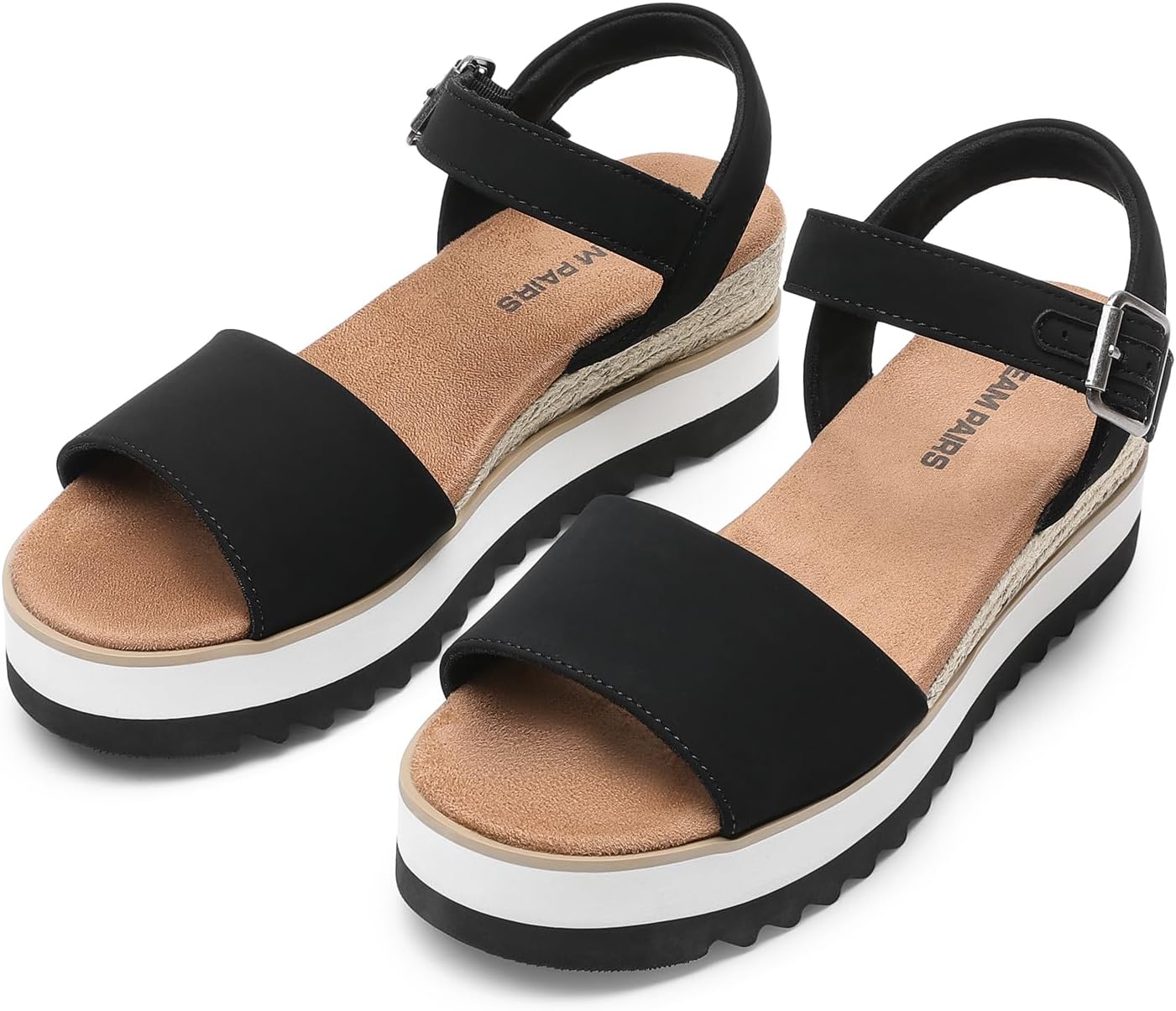 Thumbnail 5 de DREAM PAIRS Damen Espadrilles Sandalen mit offener Zehenpartie – elegantes Plateau, Hineinschlüpfen