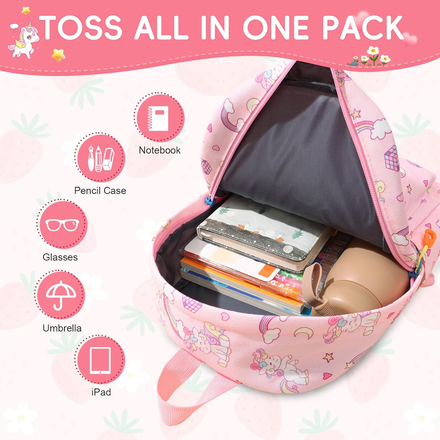 Thumbnail 2 de Aucuu Sac à Dos Enfant licorne – léger et étanche