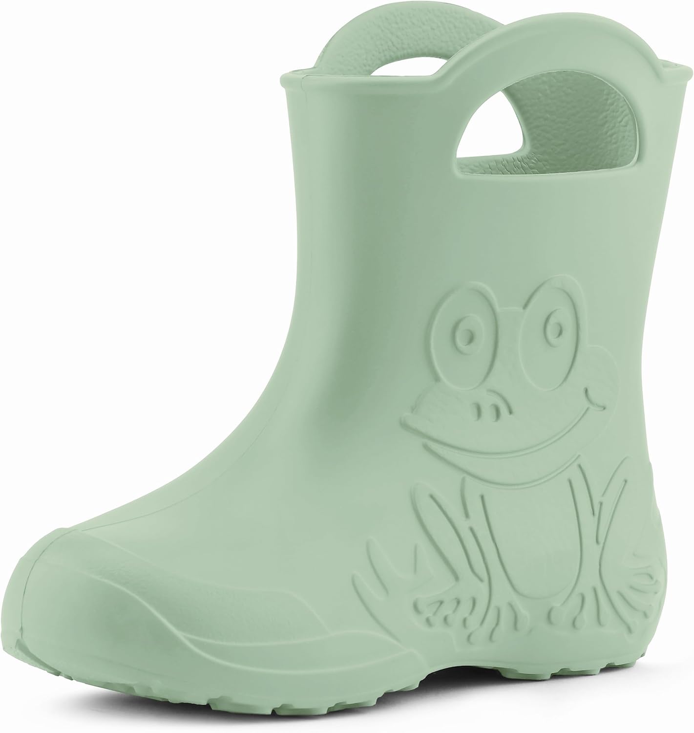 Detalle de Ladeheid Eva federleichte Kinder-Gummistiefel LA-CA-01 – wasserdichte Regenschuhe mit Froschmotiv