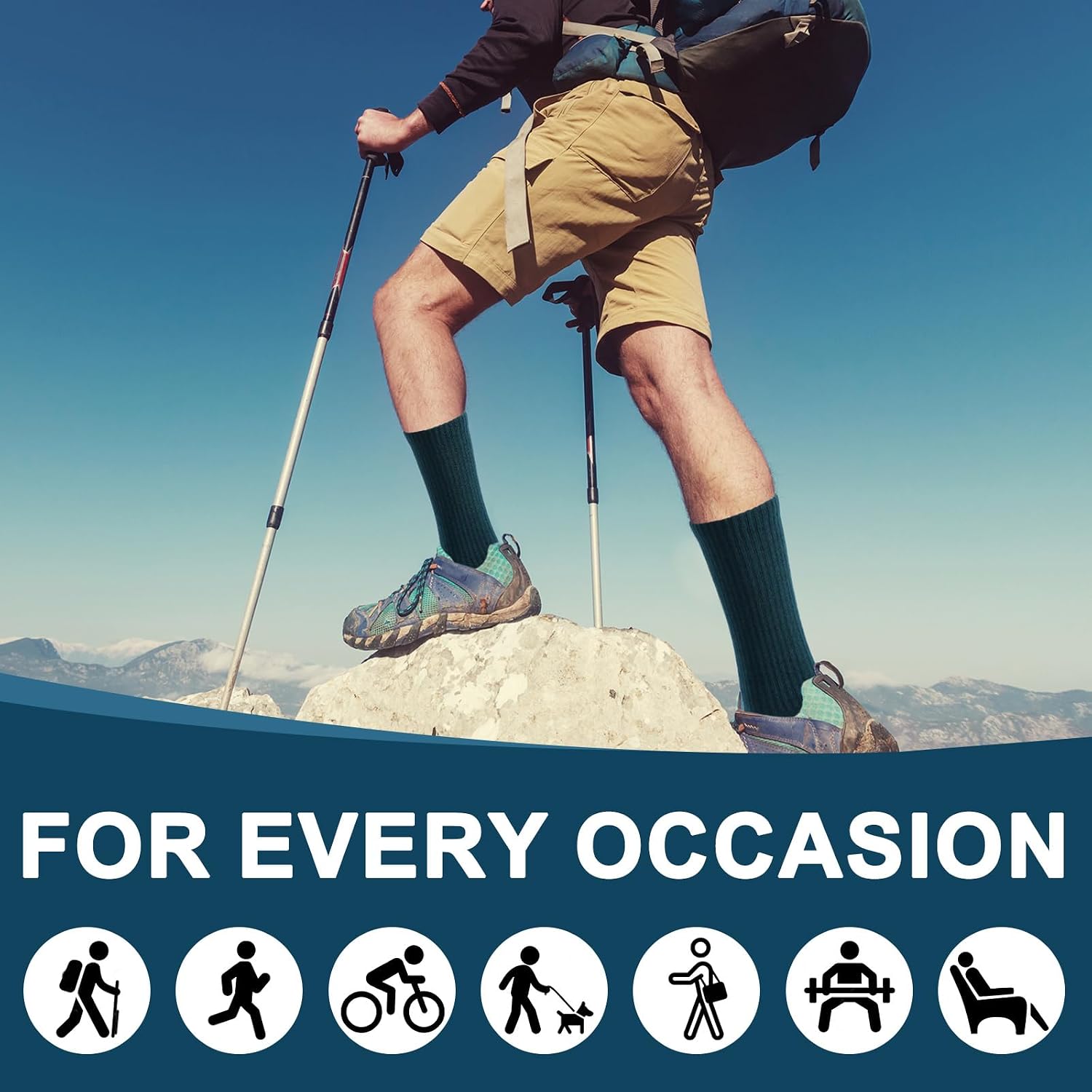 Thumbnail 6 de ILovDaisy Mens Sports Socks 9-12 6-8: Cushioned, Breathable Crew Socks for Every Active Day