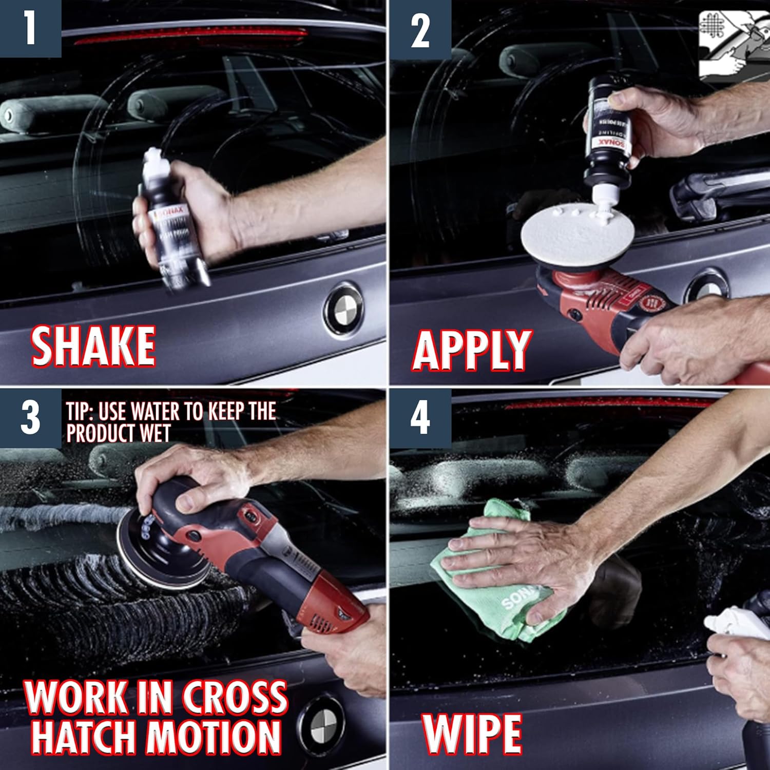 Thumbnail 2 de SONAX PROFILINE Glass Polish (250 ml) – polissage sans silicone pour vitres automobiles