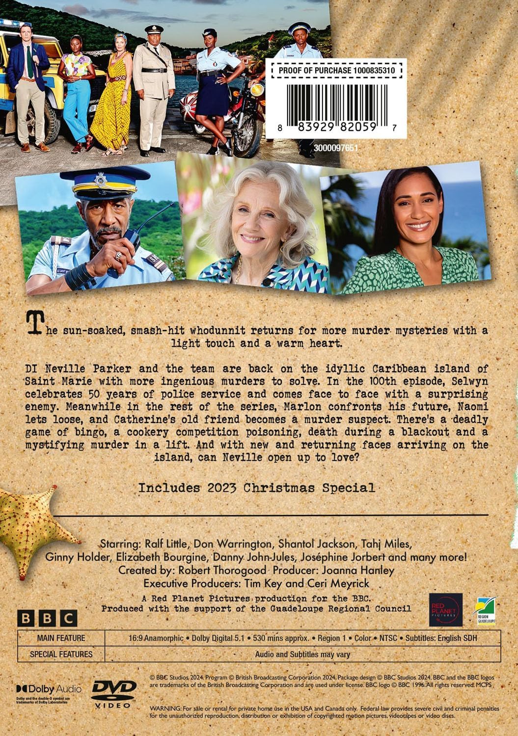 Detalle 1 de Warner Bros. 883929820597 Death in Paradise: Season Thirteen DVD