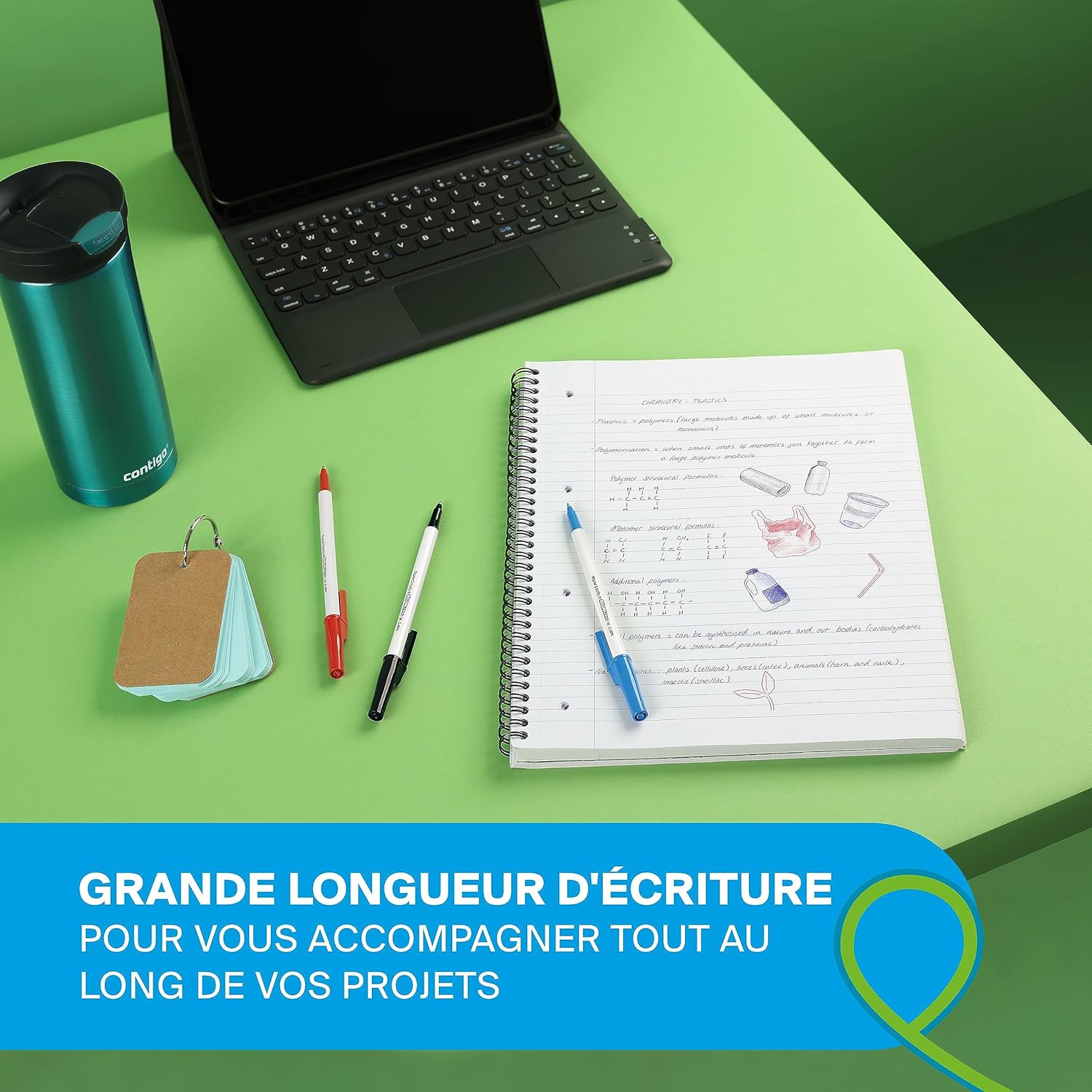 Thumbnail 3 de PAPER MATE Stylos Kilometrico 1,0 mm Bleu